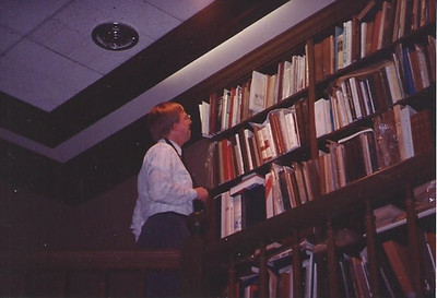 Wayne Homren at Newman Mercantile Money Museum library c1990s